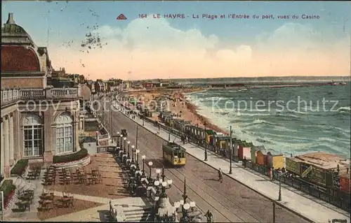 Le Havre Plage et l Entree du port vues du Casino Tram Kat. Le Havre