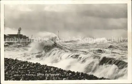 Le Havre Effet de Vagues Sturm Brandung Kat. Le Havre