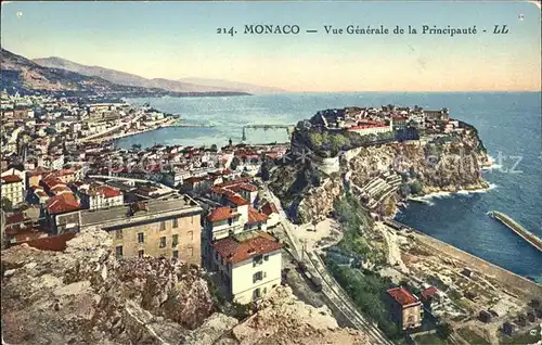 Monaco Vue generale de la Principaute Le Rocher Kat. Monaco