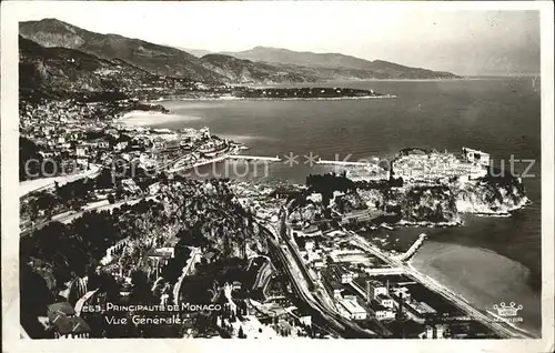 Monaco Vue panoramique de la Principaute Port Le Rocher Kat. Monaco