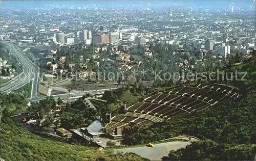 Hollywood California Bowl Freeway and Los Angeles from Hollywood Hills Kat. Los Angeles United States