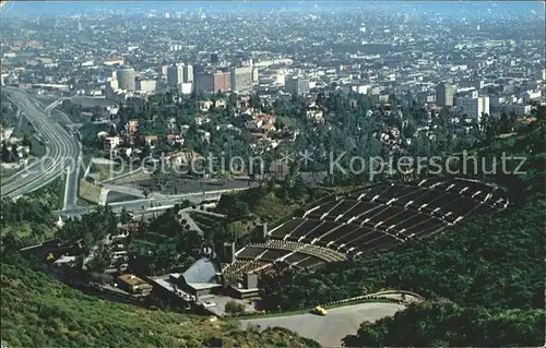 Hollywood California Fliegeraufnahme Bowl and Freeway Kat. Los Angeles United States