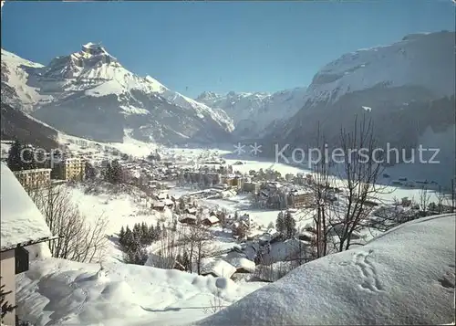 Engelberg OW mit Hahnen Spannoerter und Titlis Kat. Engelberg