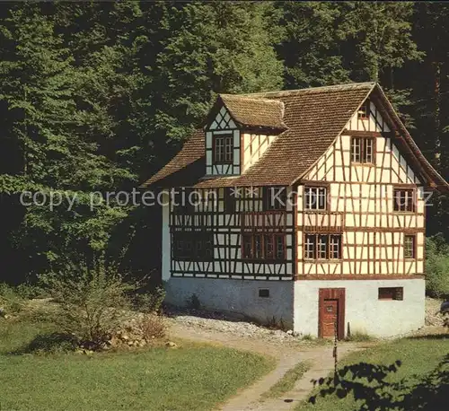 Brienz BE Schweizer Freilichtmuseum Ballenberg Rebbauernhaus aus Richterswil Kat. Brienz