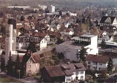 Buchs SG Ortsblick mit Kath Kirche  / Buchs /Bz. Werdenberg