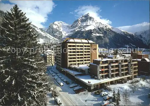 Engelberg OW Dorint Hotel Regina mit Titlis und Hahnen Kat. Engelberg