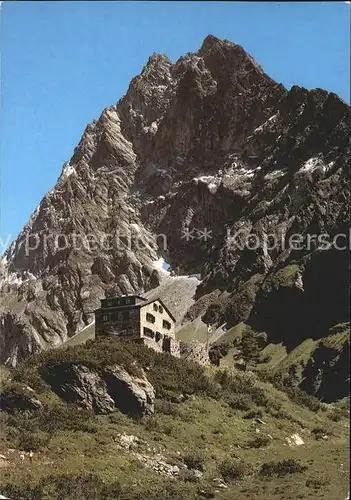 Klosters GR Berghaus Vereina mit Ungeheuerhorn Kat. Klosters