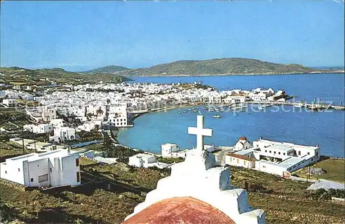 Mykonos Kykladeninsel aegaeis Panorama Hafen Kat. 