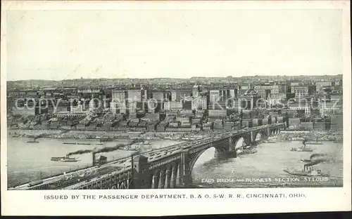 Saint Louis Missouri EADS Bridge and Business Section Kat. United States