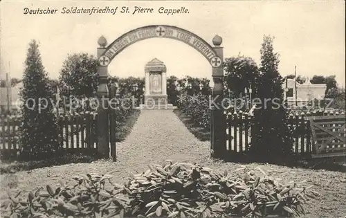 St Pierre Deutscher Soldatenfriedhof Cappelle Kat. Belgien