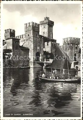 Lago di Garda Sirmione Fischerboot Kat. Italien