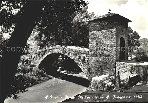 Subiaco Italien Ponte Medioevale di S. Francesco