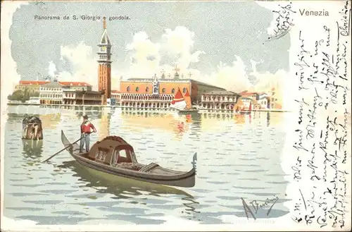 Venezia Venedig S. Giorgio gondola  Kat. 