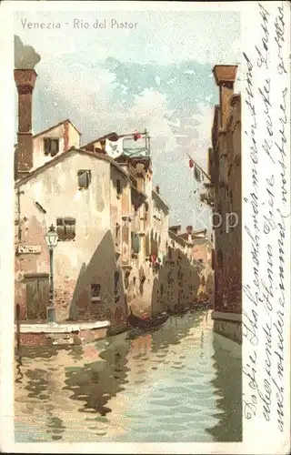Venezia Venedig Rio del Pistor Litho Kat. 