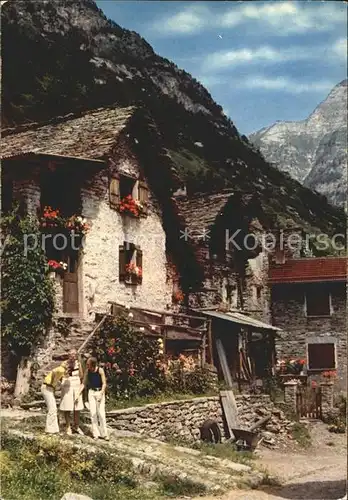Ticino Tessin Motivo tipico ticinese Valle Verzasca Kat. Lugano
