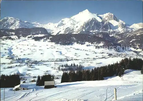 Wildhaus Lisighaus SG mit Saentis Schafberg und Moor Kat. Wildhaus