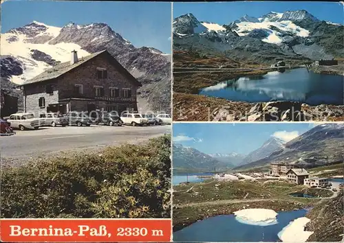 Berninapass Hospiz mit Weiss und Schwarzsee  Kat. 