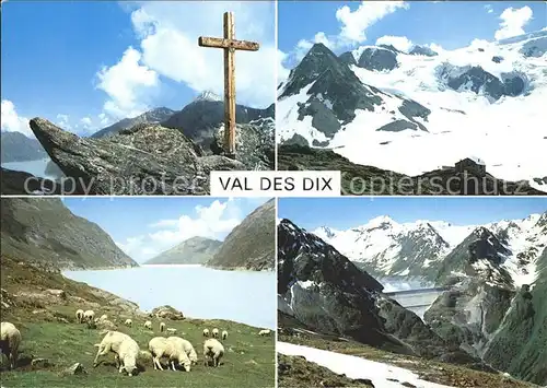 Val des Dix avec le barrage de la Grande Dixence et la cabane des Dix /  /