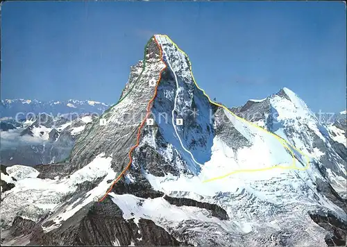 Zermatt VS Matterhorn Furgg Grat Hoernligrat Nordwand Zmuttgrat Hoernlihuette Soveyhuette Kat. Zermatt