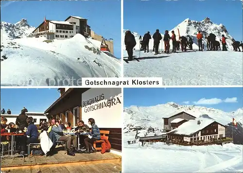 Klosters GR Gotschnagrat Berghaus Terrasse Kat. Klosters