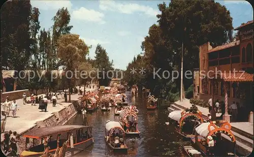 Xochimilco View Main Canal Kat. Mexiko