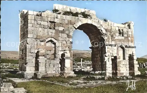 Maroc Marokko Triumphbogen in Volubilis Kat. Marokko