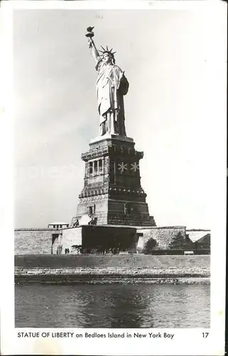 Statue of Liberty Bedloes Island New York Bay Kat. New York