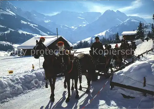 Adelboden Pferdeschlittenfahrt Kat. Adelboden