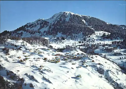 Feldis GR Veulden Panorama mit Skigebiet Motta Kat. Feldis Veulden