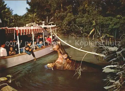 Disneyland Orlando The Explorer Boat hippo Rivers of the World Nilpferd Kat. Orlando