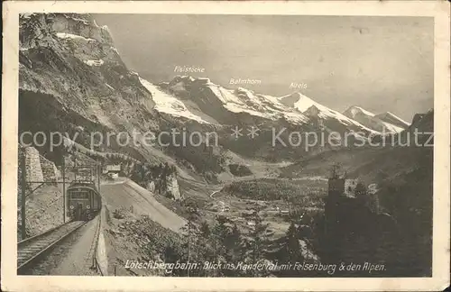 Loetschbergbahn Kandertal Felsenburg Alpen  / Loetschenpass /Rg. Gastere