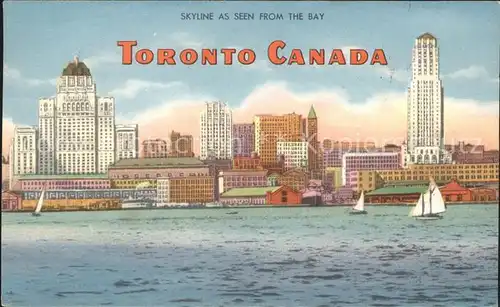 Toronto Canada Skyline from Bay Kat. Ontario