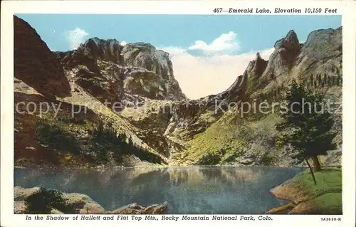 Rocky Mountain National Park Colorado Emerald Lake Kat. United States