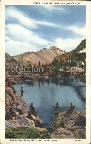 Rocky Mountain National Park Colorado Lake Haiyaha and Longs Peak Kat. United States