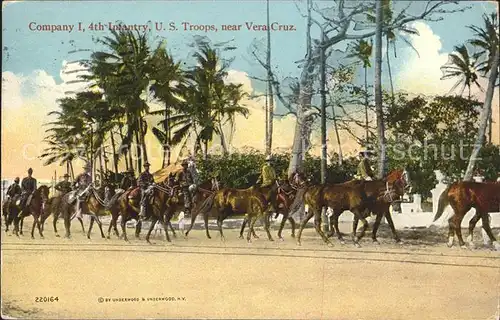 Vera Cruz Company I 4th Infantry US Troops Horse Kat. Argentinien