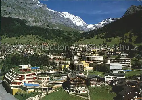 Leukerbad Totalansicht mit Balmhorn Kat. Loeche les Bains