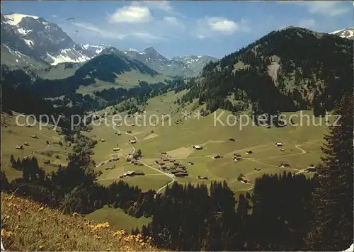 Gilbach Adelboden BE mit Ammertengrat Regenbolshorn Kat. Adelboden