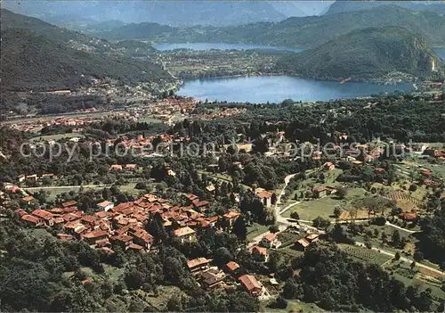 Cadegliano Varese Panorama dall aero Sullo sfondo il Lago di Lugano Kat. Varese