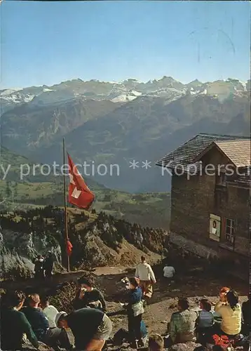 Mythen SZ Gr Mythen Gipfelblick ins Muotathal mit Urner Alpen Toedi Scheerhorn Kat. Brunnen