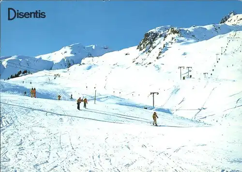 Disentis GR Skigebiet Caischavedra mit Skilift Gendusas Kat. Disentis