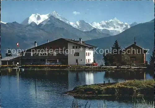 Montana Vermala Lac Grenon Hotel du Lac et le Weisshorn Kat. Randogne