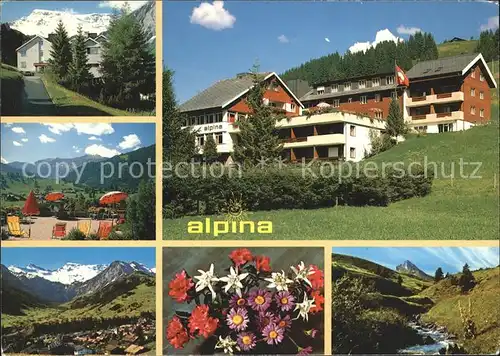 Adelboden Alpina Familienhotel Teilansichten Blumenstrauss Kat. Adelboden