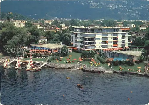 Ascona TI Hotel Ascolago Fliegeraufnahme / Ascona /Bz. Locarno