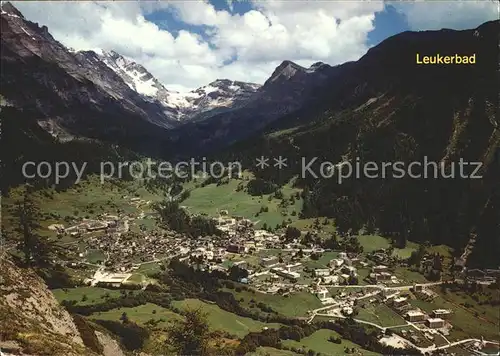 Leukerbad mit Balmhorn Gitzifurgge Ferdenrothorn Majinghorn Kat. Loeche les Bains