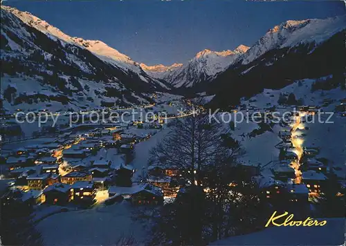 Klosters GR bei Nacht Kat. Klosters