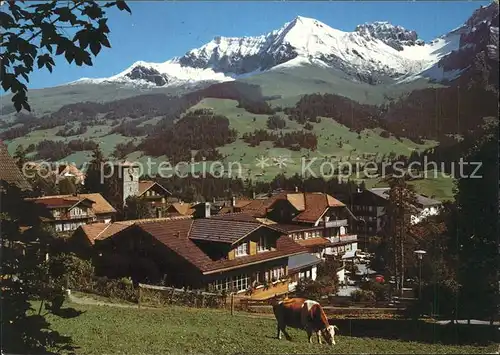 Adelboden mit Bonderspitz Kleinlohner Bonderchrinde Kat. Adelboden