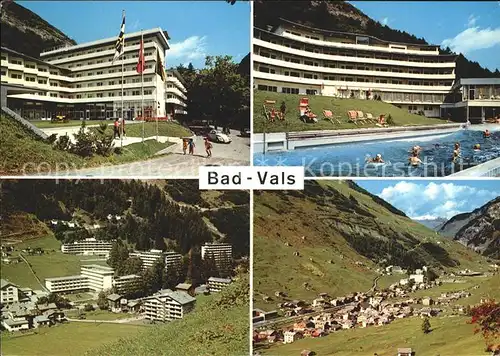 Bad Vals GR Kurhotels Therme Ortsblick Kat. Vals