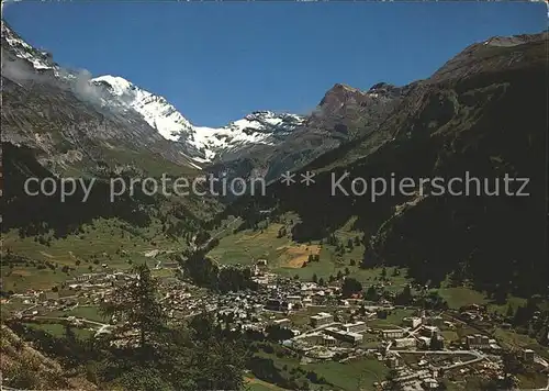 Leukerbad mit Balmhorn Gitzifurgge Kat. Loeche les Bains