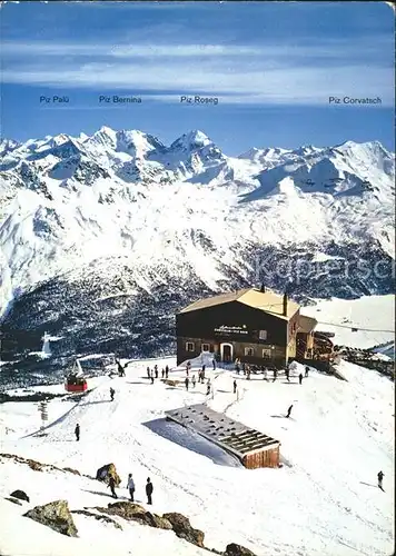 St Moritz GR Piz Nair Gipfelrestaurant Skigebiet Kat. St Moritz