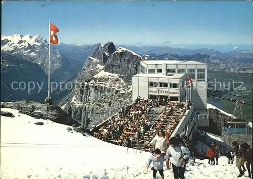 Engelberg OW Bergstation Seilbahn Skigebiet Klein Titlis Kat. Engelberg